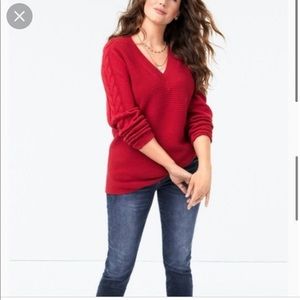 Cabi standout pullover in red size small, new never worn